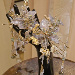 藍金配色（俊慈老師9/17示範頭飾）